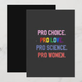 Pro-Choice Pro-Life Pro-Science Pro-Women 招待状 (正面/裏面)