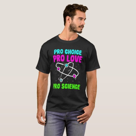 Pro Choice Pro Love Pro Science  Feminisim Womens  Tシャツ (正面フル)