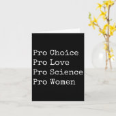 Pro Choice Pro Love Pro Science Feminist Womens Ri カード (黄色い花)