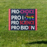 Pro Choice Pro Love Pro Science Proバイデン氏2024 アウトドアサイン<br><div class="desc">こ表現のサインでは、科学、愛、生殖に関する権利を支持しはっきりしたなさい。2024年の選挙でバイデン氏と共に立ち、選択と思大統領のいやりを優先す信じる将来に立つことを示しなさい。</div>