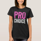 Pro Choice Pro Roe Pink Mind Your Own Uterus Tシャツ (正面)