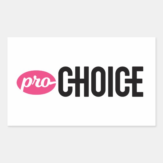 Pro-Choice Rectangleステッカー（4枚） 長方形シール (正面)