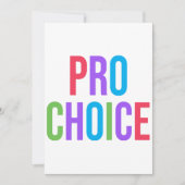 Pro-Choice Roe v Wadeフェミニスト女性の権利 招待状 (正面)