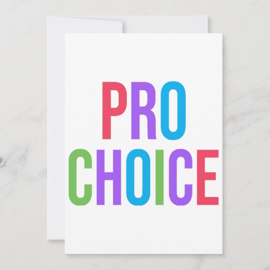 Pro-Choice Roe v Wadeフェミニスト女性の権利 招待状 (正面)