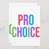 Pro-Choice Roe v Wadeフェミニスト女性の権利 招待状 (正面/裏面)