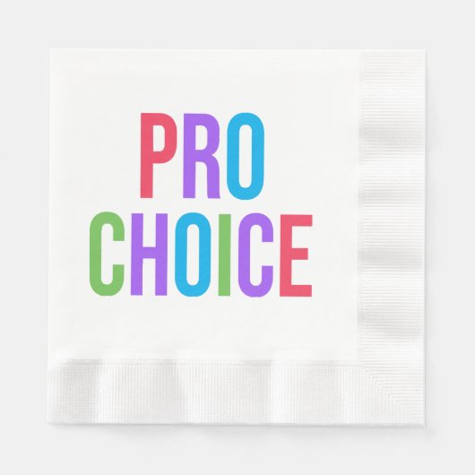 Pro-Choice Roe v Wadeフェミニスト女性の権利 縁ありランチョンナプキン (正面)