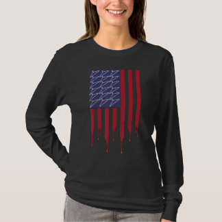 Pro Choice Usa Flag Coat Hanger  Blood  Reproducti Tシャツ
