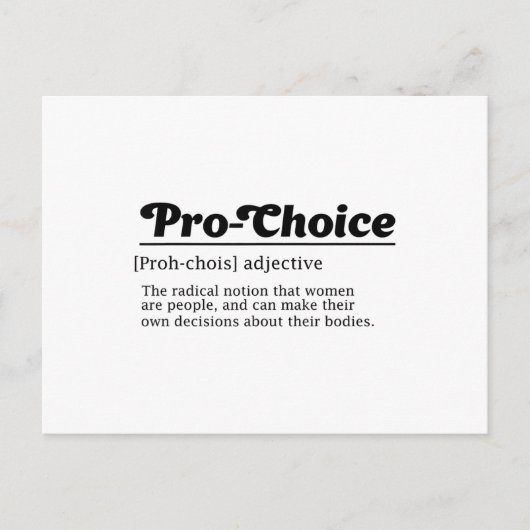 Pro-choice, Women Reproductive Rights, Prepastatio ポストカード (正面)