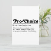 Pro-choice, Women Reproductive Rights, Prepastatio 招待状 (スタンド正面)