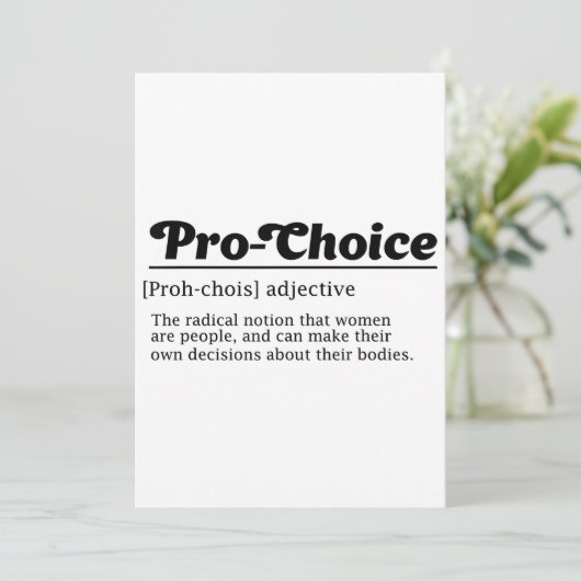 Pro-choice, Women Reproductive Rights, Prepastatio 招待状 (スタンド正面)