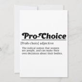 Pro-choice, Women Reproductive Rights, Prepastatio 招待状 (裏面)