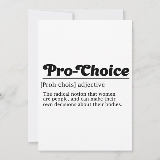 Pro-choice, Women Reproductive Rights, Prepastatio 招待状 (裏面)