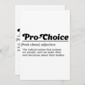 Pro-choice, Women Reproductive Rights, Prepastatio 招待状 (正面/裏面)