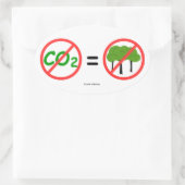 Pro-CO2オーバルステッカー 楕円形シール (バッグ)