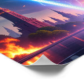 Pro-Democracy USA Lady Liberty Warrior for Freedom ポスター (角)