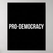 Pro Democracy White Text  ポスター (正面)