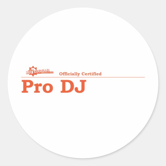 Pro DJ認定 ラウンドシール (正面)
