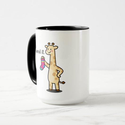 Pro-Finder Giraffe Funny Coffee Mug マグカップ (正面左)