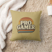PRO GAMER — ビンテージサンセットバッジ クッション (ブランケット)