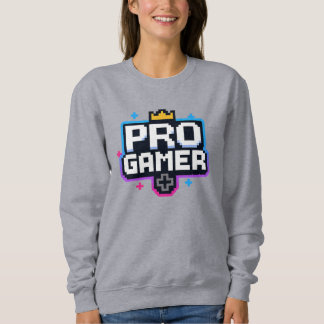 PRO GAMER - ピクセルアート8ビットバッジ スウェットシャツ