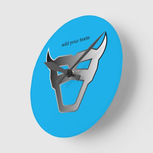 Pro Gamer Silver Emblem ラウンド壁時計 (傾斜)