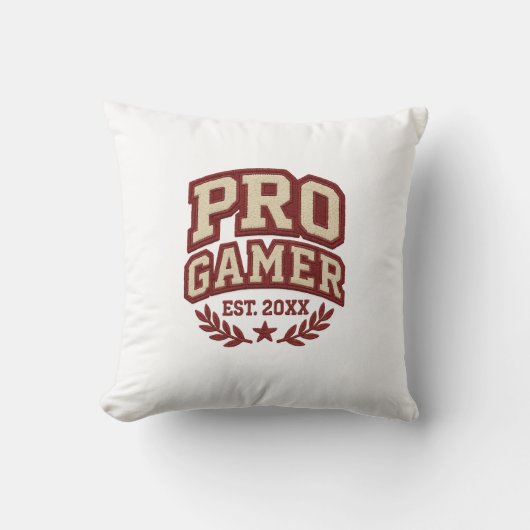 PRO GAMER — Varsity Chenilleパッチスタイル クッション (正面)