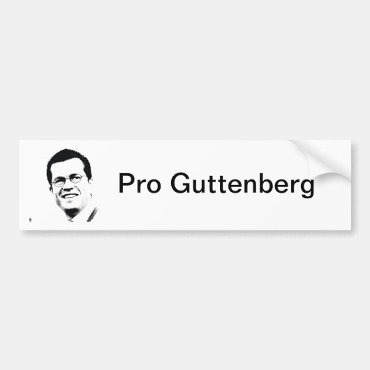 Pro Guttenberg Autoaufkleber バンパーステッカー (正面)
