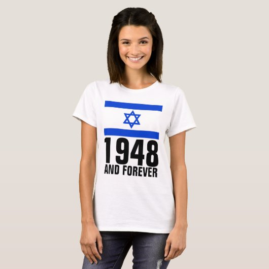 PRO-ISRAEL1948とフォーエバーユダヤTシャツ Tシャツ (正面フル)