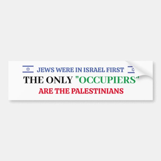 Pro-Israel I Stand With Israel Bumper Sticker バンパーステッカー (正面)