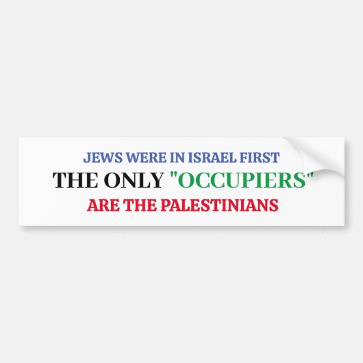 Pro-Israel I Stand With Israel Bumper Sticker バンパーステッカー (正面)