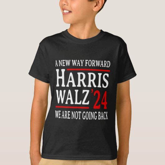 Pro Kamala Harris Harris W 2に戻らない Tシャツ (正面)