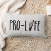 Pro-Lifeベビーフットプリント（弓） ランバークッション (ブランケット)