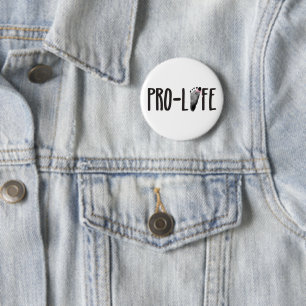 Pro-Lifeベビー機器シンボル(弓あり) 缶バッジ