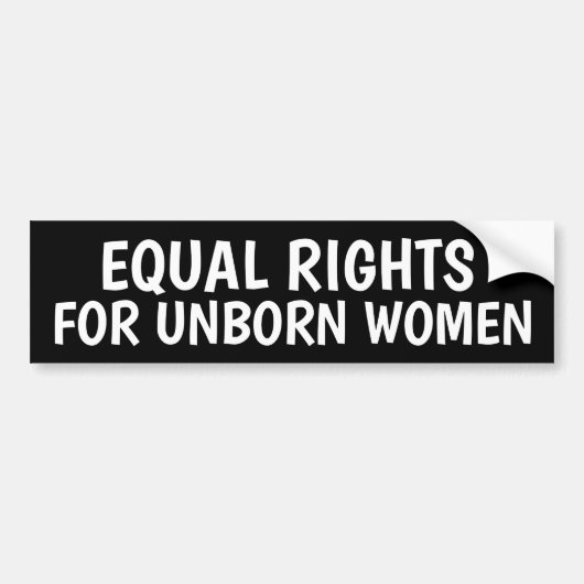 PRO LIFE BUMPERステッカー、EQUAL RIGHTS バンパーステッカー (正面)