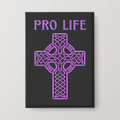 Pro-Life Catholic Cross Pin-Backボタン 缶バッジ (正面)