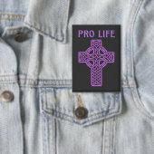 Pro-Life Catholic Cross Pin-Backボタン 缶バッジ (インサイチュ)
