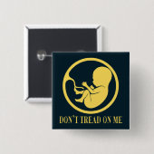 Pro Life Catholic Don't Tread on Me  缶バッジ (正面&裏面)