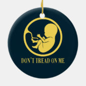 Pro Life Catholic Ornament – Don’t Tread セラミックオーナメント (裏面)