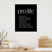 Pro-Life Definition Wall Art ポスター (キッチン)