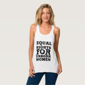 PRO-LIFE, EQUAL RIGHTS UNBORN Womens T-Shirts タンクトップ (正面フル)