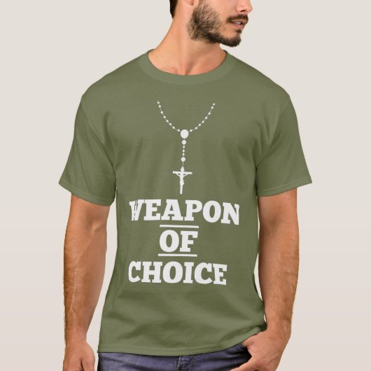 Pro Life Prolife Rosary March for Life Weapon Tシャツ (正面)