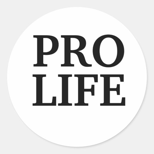 Pro Life Stickers ラウンドシール (正面)