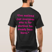 Pro Life Tシャツ (裏面)