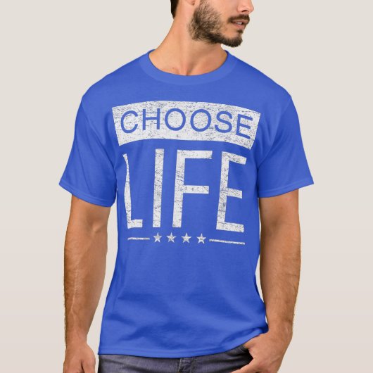 Pro Life T  Women Men  Distressed Choose Life Tシャツ (正面)