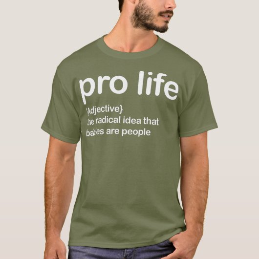 pro life the radical idea tee tシャツ (正面)