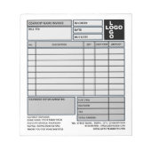 Pro-Logoビジネス向け請求書/見積書 ノートパッド (正面)
