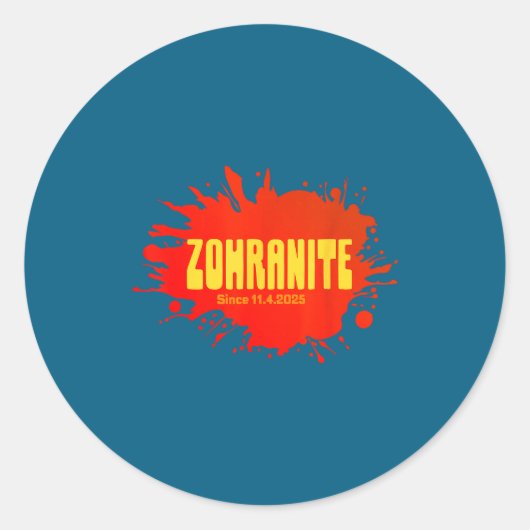 Pro Mayor Zohran Mamdani Fun Nickname For Mamdani  ラウンドシール (正面)