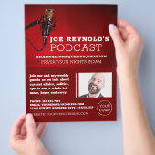 Pro Microphone、Podcaster、ポッドキャスト広告 チラシ (手)