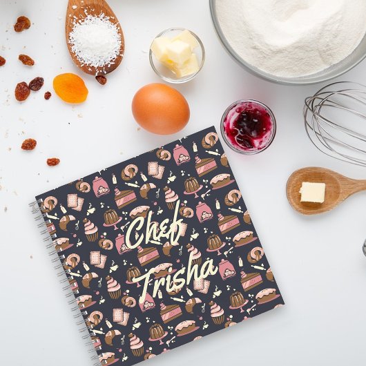 Pro Pastry Chef Iconic Dark Blue•Recipe ノートブック