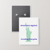 Pro Peace Statue of Liberty 缶バッジ (正面/裏面)